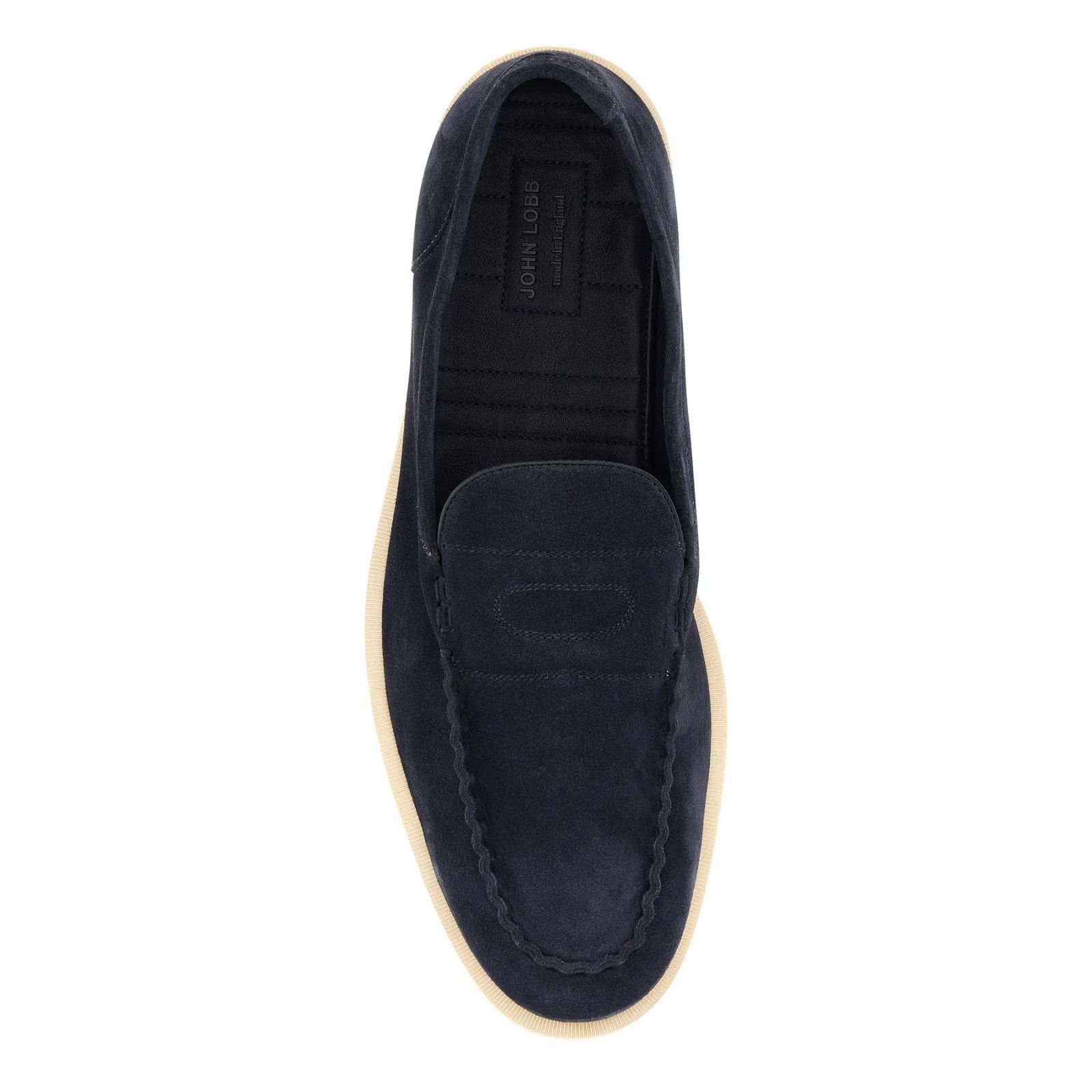 John Lobb JOHN LOBB Pace Navy Blue Suede Loafers New & Authentic (Men' Size US 12 / EU 45 - 4 Thumbnail