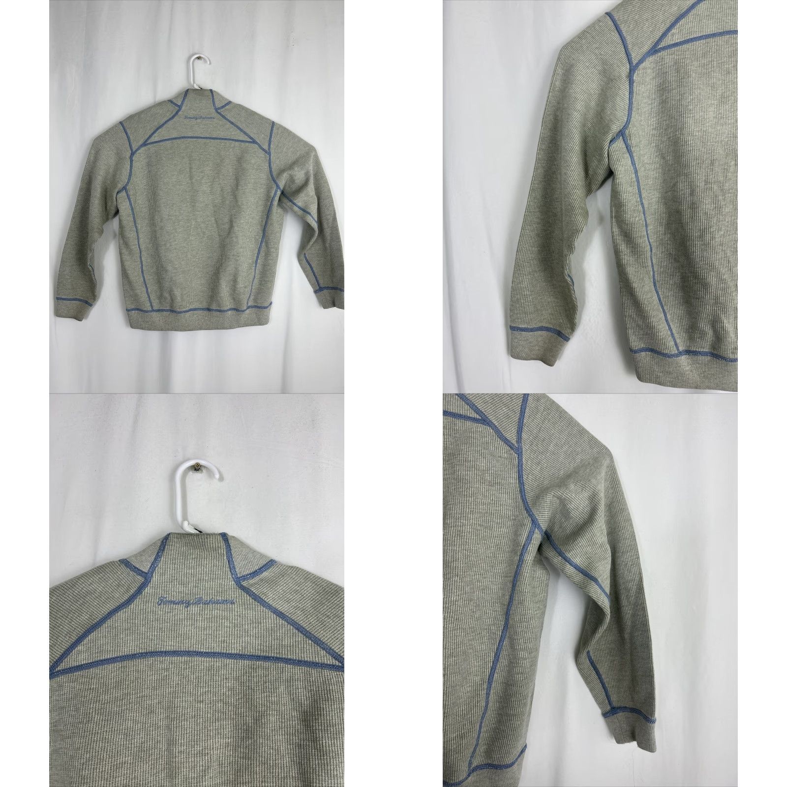 Tommy Bahama Tommy Bahama Mens Medium 1/4 Zip Reversible Pullover Sweater Long Sleeve Cotton Size US M / EU 48-50 / 2 - 8 Thumbnail