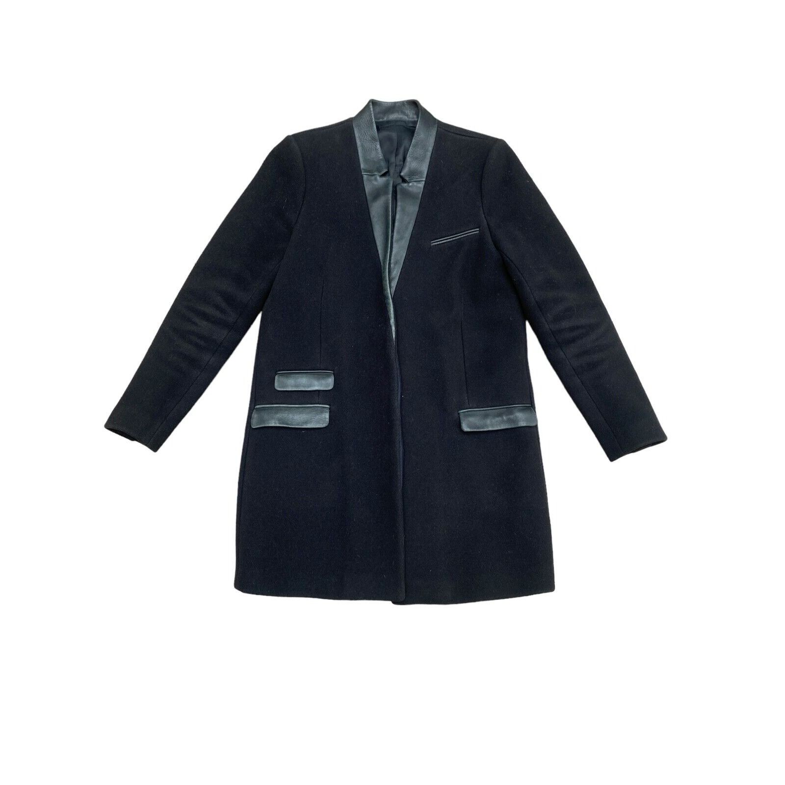 The Kooples Black Wool Coat Size US M / EU 48-50 / 2 - 1 Thumbnail