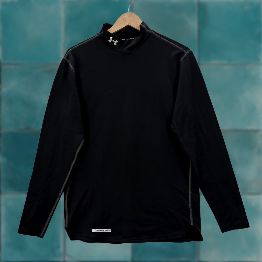 Under Armour Under Armour Shirt Mens M Black Long Sleeve ColdGear Fitted Mock Base Layer Size US M / EU 48-50 / 2 - 1 Thumbnail