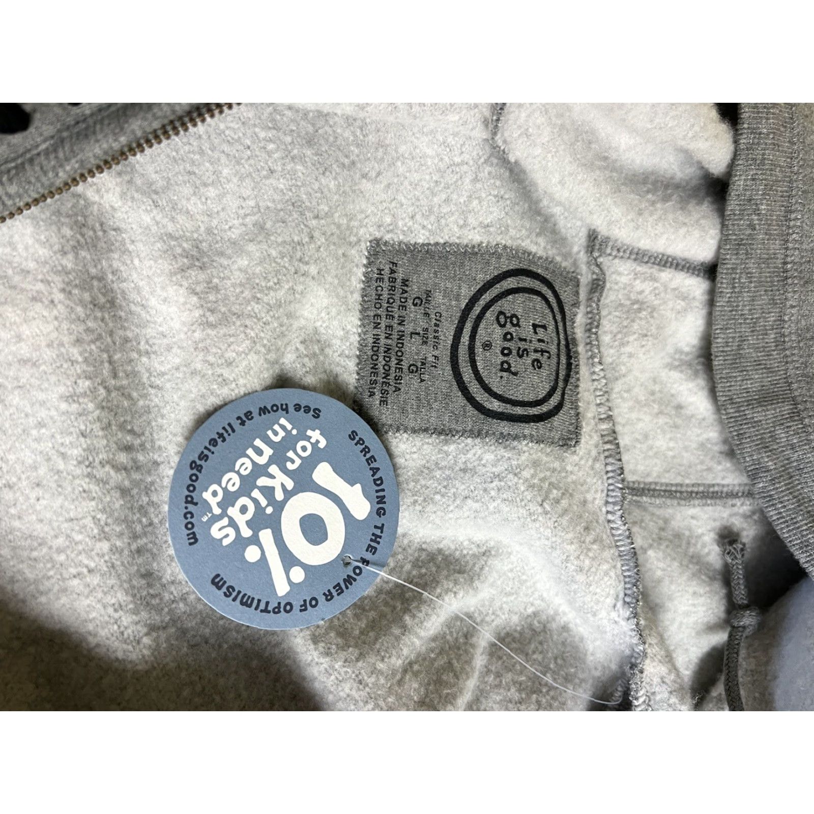 Life is Good Life is Good Hoodie Gray M Full Zip Cotton Blend Mens NWT Spell Out L Patch Size US M / EU 48-50 / 2 - 4 Thumbnail