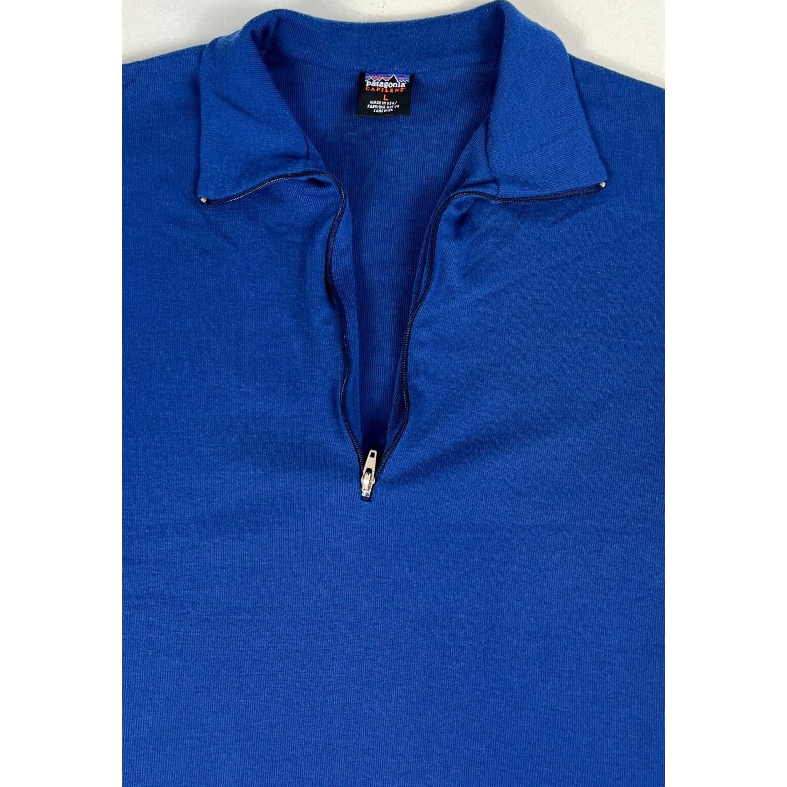Patagonia VINTAGE Patagonia Capilene Men’s 1/4 Zip Long Sleeve Pullover Made in USA Sz L Blue Capilene 1/4 Zip Pullover Mens Large Blue Size US L / EU 52-54 / 3 - 4 Thumbnail