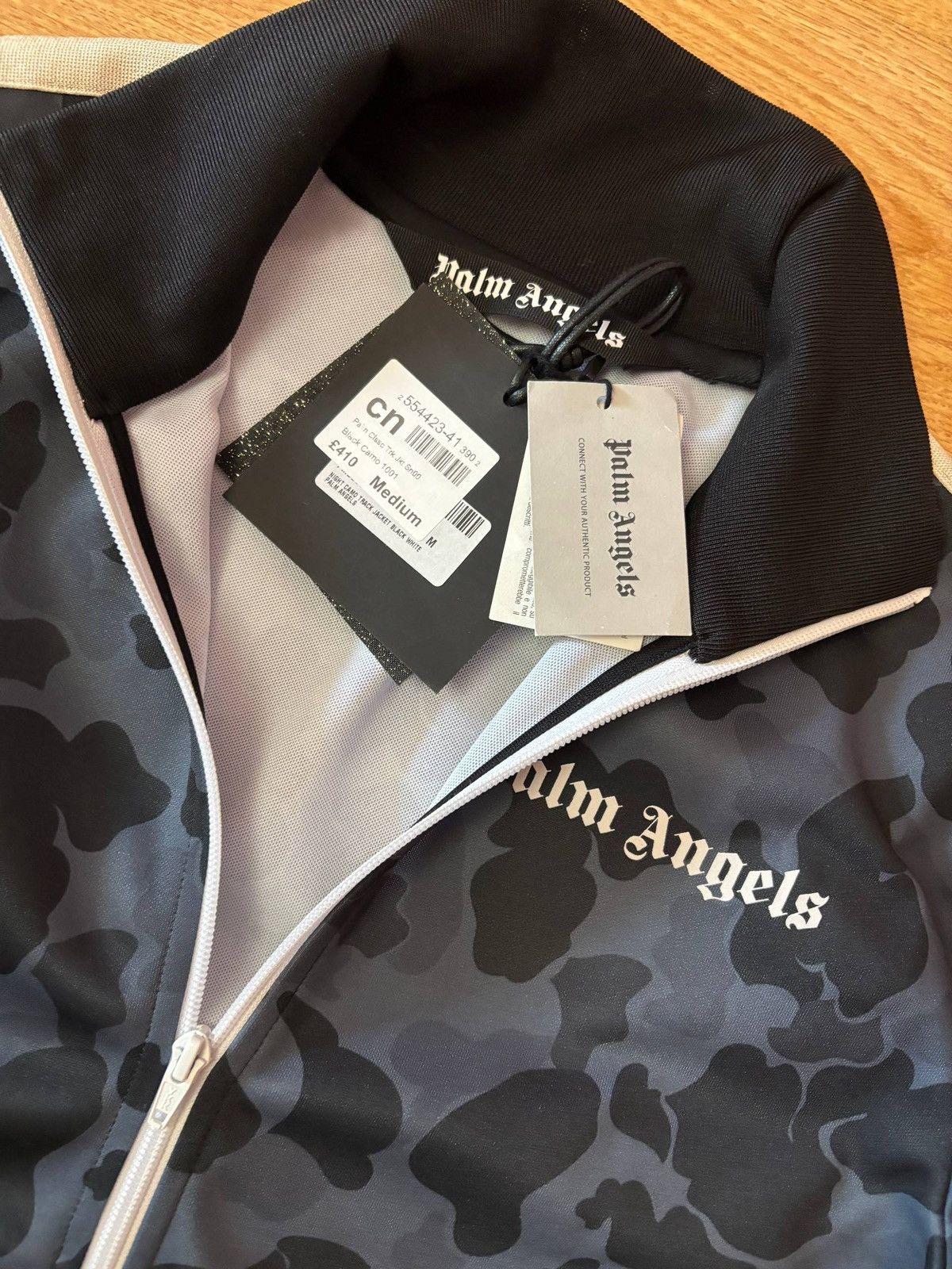 Palm Angels Palm Angels Night Camo Track Jacket Black White M Size US M / EU 48-50 / 2 - 4 Thumbnail