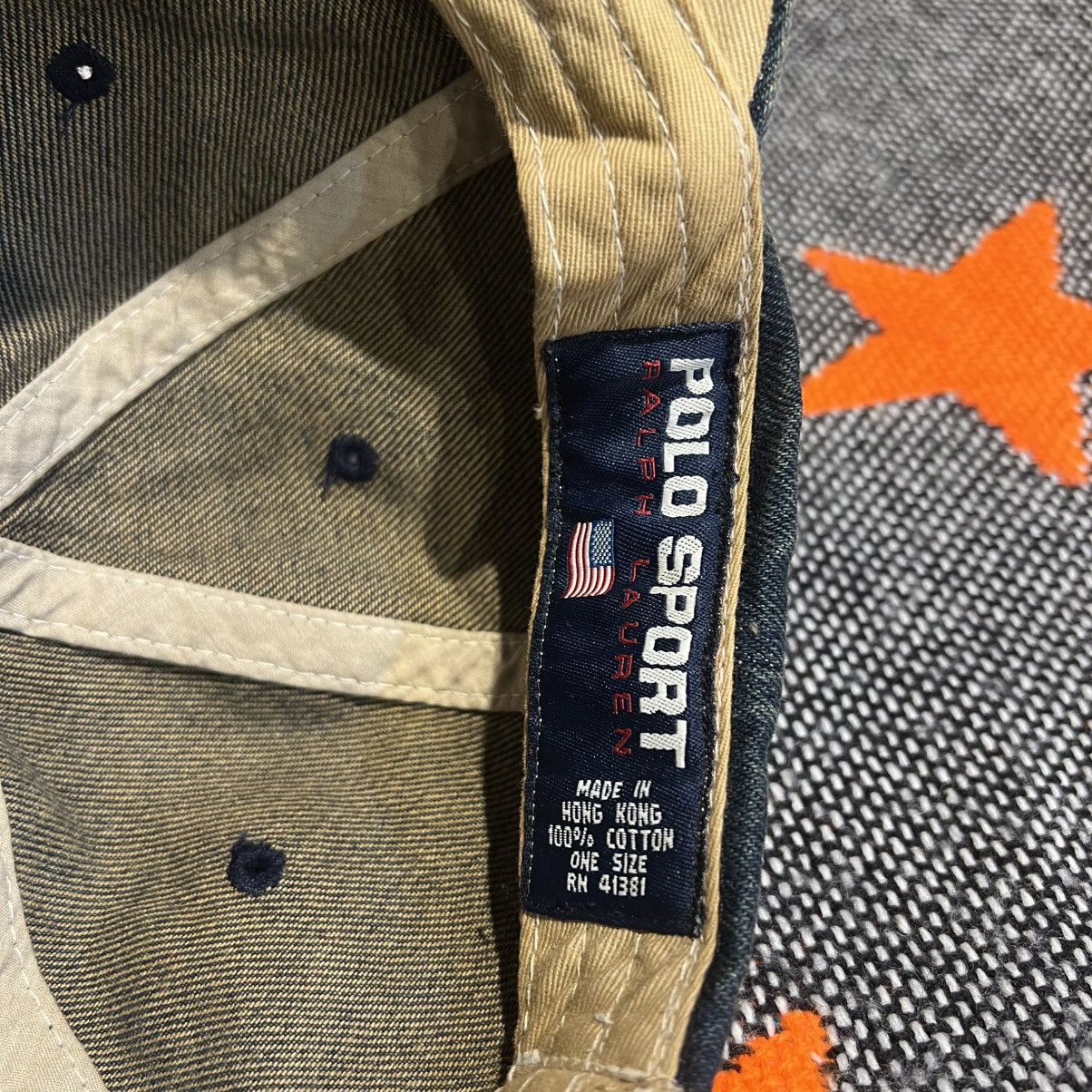 Polo Ralph Lauren × Vintage Ralph lauren polo sport denim cap Size ONE SIZE - 7 Thumbnail