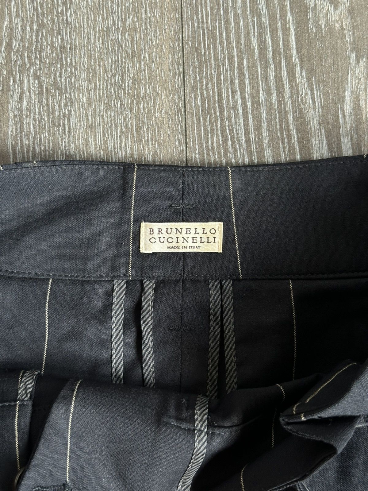 Brunello Cucinelli Classic Brunello Cucinelli Striped Trousers with Waistband Size 26" / US 2 / IT 38 - 5 Thumbnail