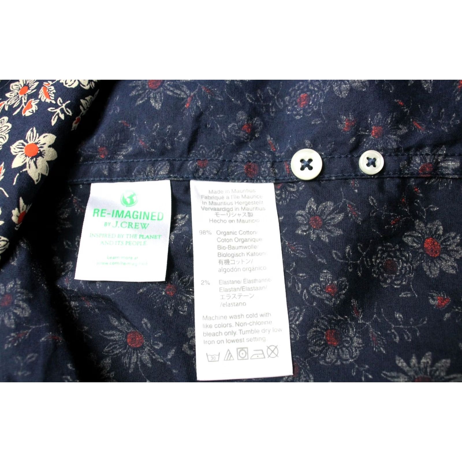 J.Crew J. Crew Slim Stretch Shirt Men's LARGE Short Sleeve Button-Down Flower Print Size US L / EU 52-54 / 3 - 8 Thumbnail