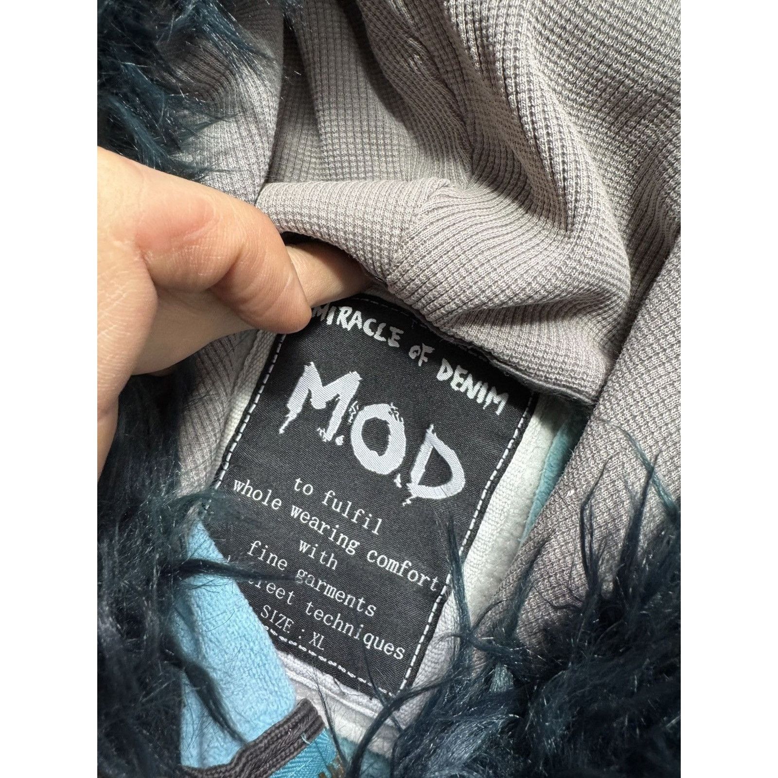 Japanese Brand × Vintage Y2K Faded Distressed LGB If Six Was Nine Style Faux Fur Zip Size US XL / EU 56 / 4 - 8 Thumbnail