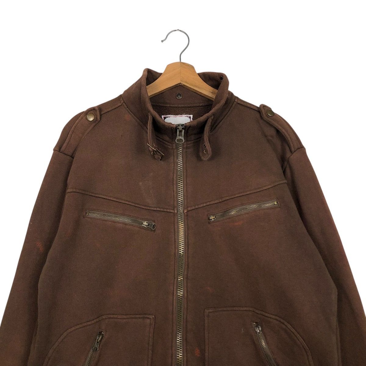 Japanese Brand 🔥VINTAGE BIKER JACKET ASYMETRICAL ZIPPER QUASH ISSEY MIYAKE Size US L / EU 52-54 / 3 - 5 Thumbnail