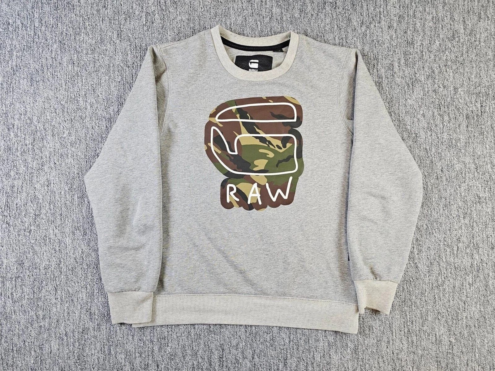 G-Star G-Star Raw Cheldan Crewneck Sweatshirt Gray Camo Logo Men L Size US L / EU 52-54 / 3 - 1 Thumbnail