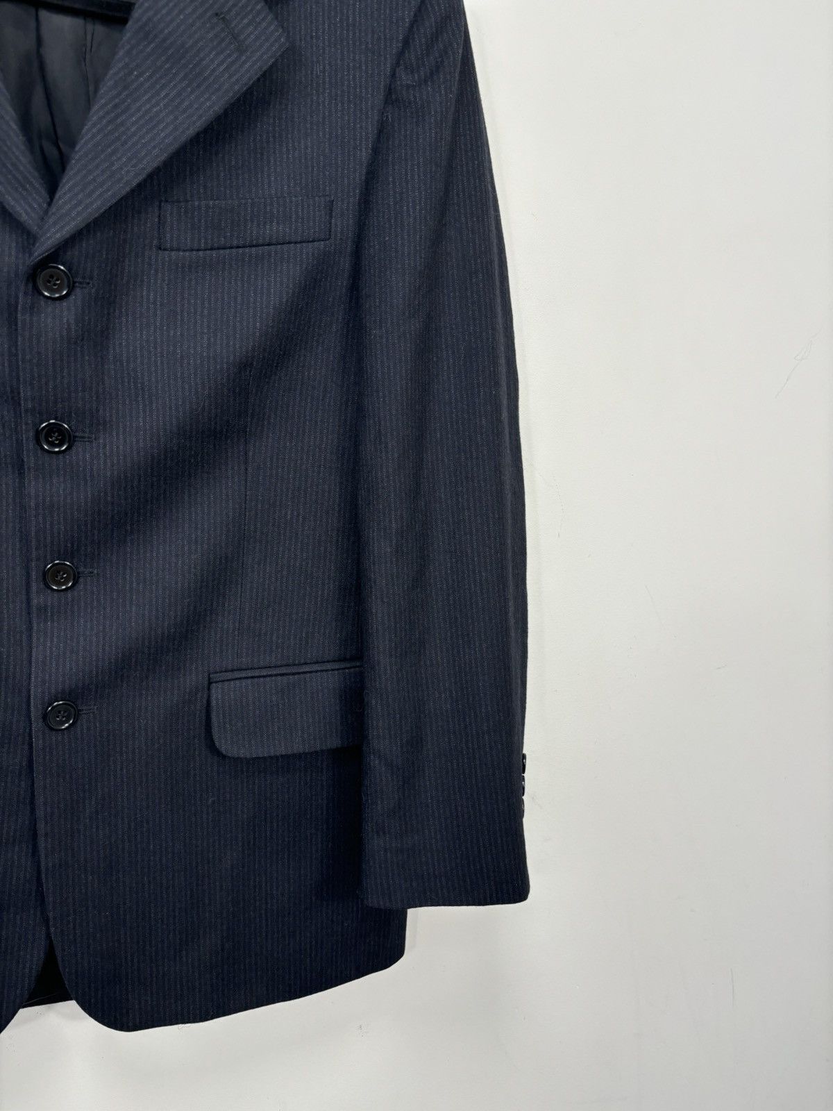 Emanuel Ungaro Vintage Emanuel Ungaro Men’s Striped Wool Blazer Jacket Size 46R - 5 Thumbnail
