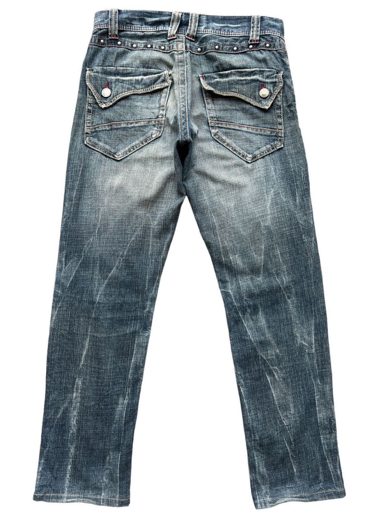 Japanese Brand Daily Topic Punk Gothic Distressed Denim Jeans 34x31 Size US 34 / EU 50 - 3 Thumbnail