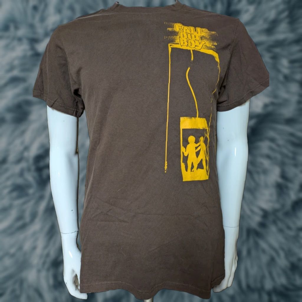 Fruit Of The Loom VTG Fall Out Boy Elevator T Shirt Emo Punk Y2K Brown 100% Cotton Fruit of the Loom M Unisex Adults Crew Neck Short Sleeve Graphic Print Size M Size US M / EU 48-50 / 2 - 1 Thumbnail
