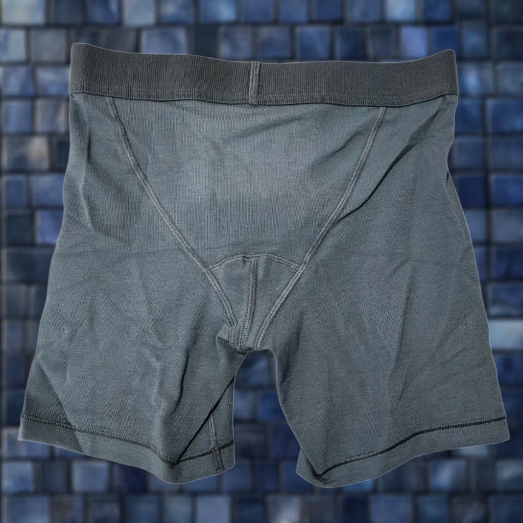 SKIMS Skims Mens Boxer Briefs XS Cotton 5 Inch Underwear Kyanite Blue Size 34R - 1 Thumbnail