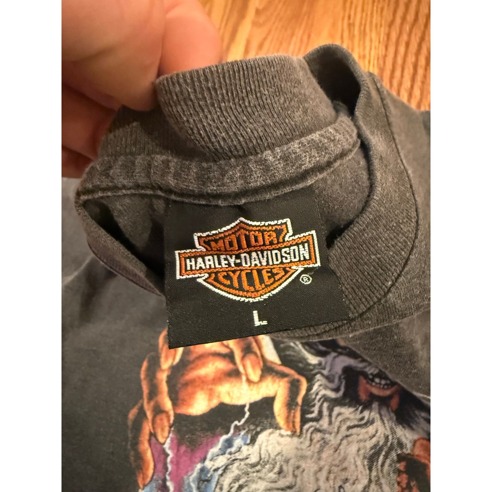 Harley Davidson 3D Emblem Harley Davidson Wizard Last Rider on Earth Size US L / EU 52-54 / 3 - 3 Thumbnail