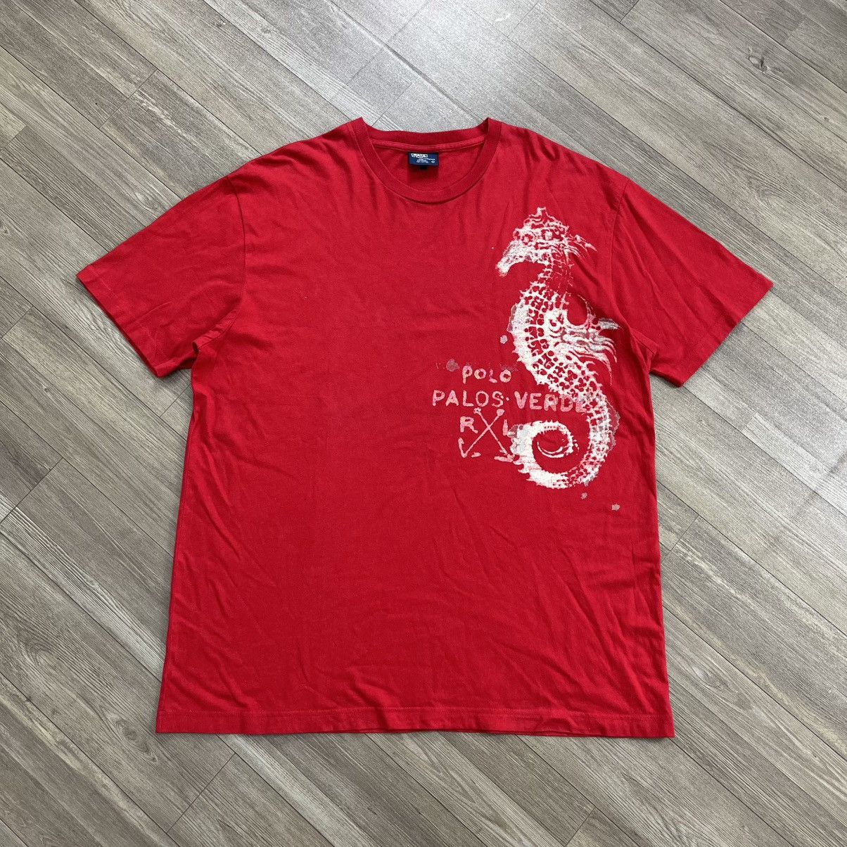 Polo Ralph Lauren Archive Vintage Polo Ralph Lauren Palos Verde Seahorse Tee Size US L / EU 52-54 / 3 - 1 Thumbnail