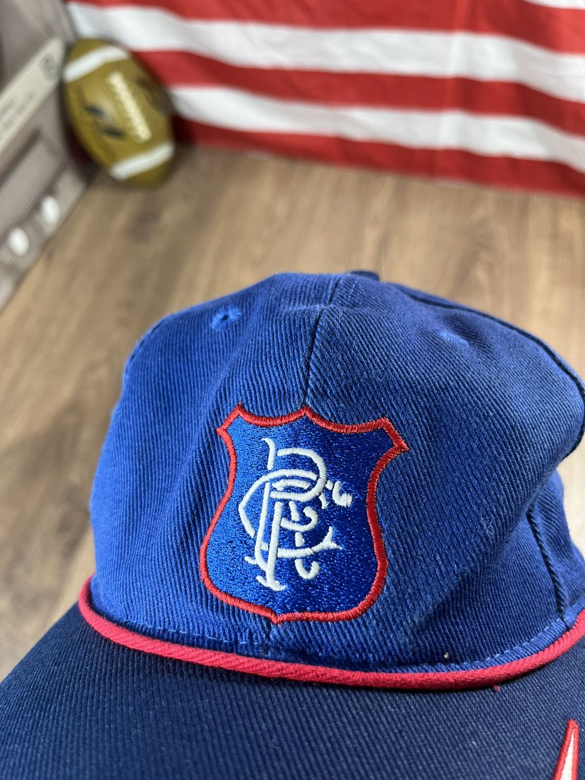 Nike Vintage 90s Rangers Football Soccer Cap Hat Rare Size ONE SIZE - 3 Thumbnail