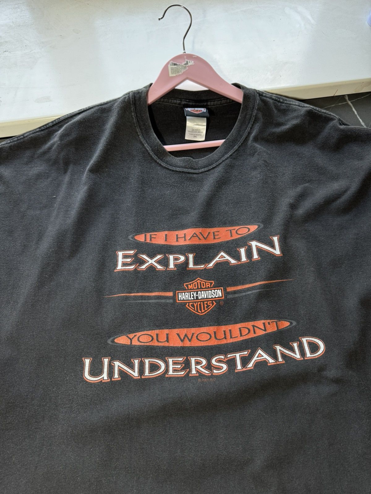 Harley Davidson Vintage 1999 Harley Davidson Washed T Shirt Size US XXL / EU 58 / 5 - 6 Thumbnail