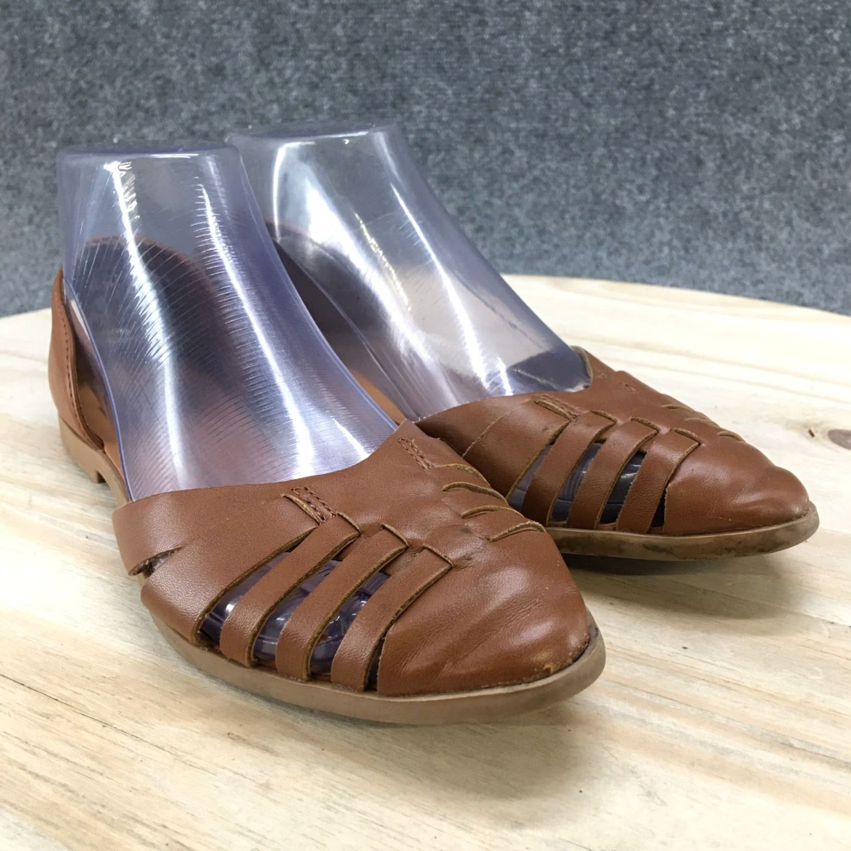 Dolce Vita Dolce Vita Shoes Womens 6 Huaraches Slip On Brown Leather Flats Casual Low Top Shoes Brown Leather Flat 6 Womens Slip-On Casual Shoes Size M / US 6-8 / IT 42-44 - 3 Thumbnail