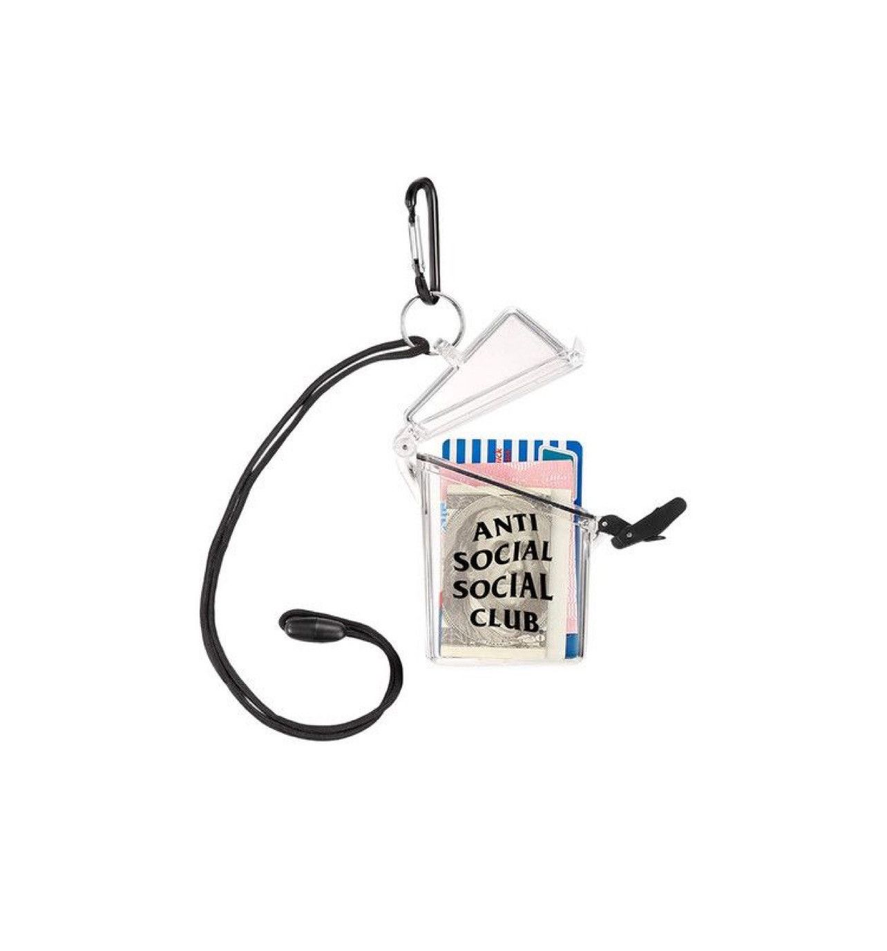 Anti Social Social Club NEW Anti Social Social Club Capitalize Card Holder Clear Size ONE SIZE - 1 Thumbnail