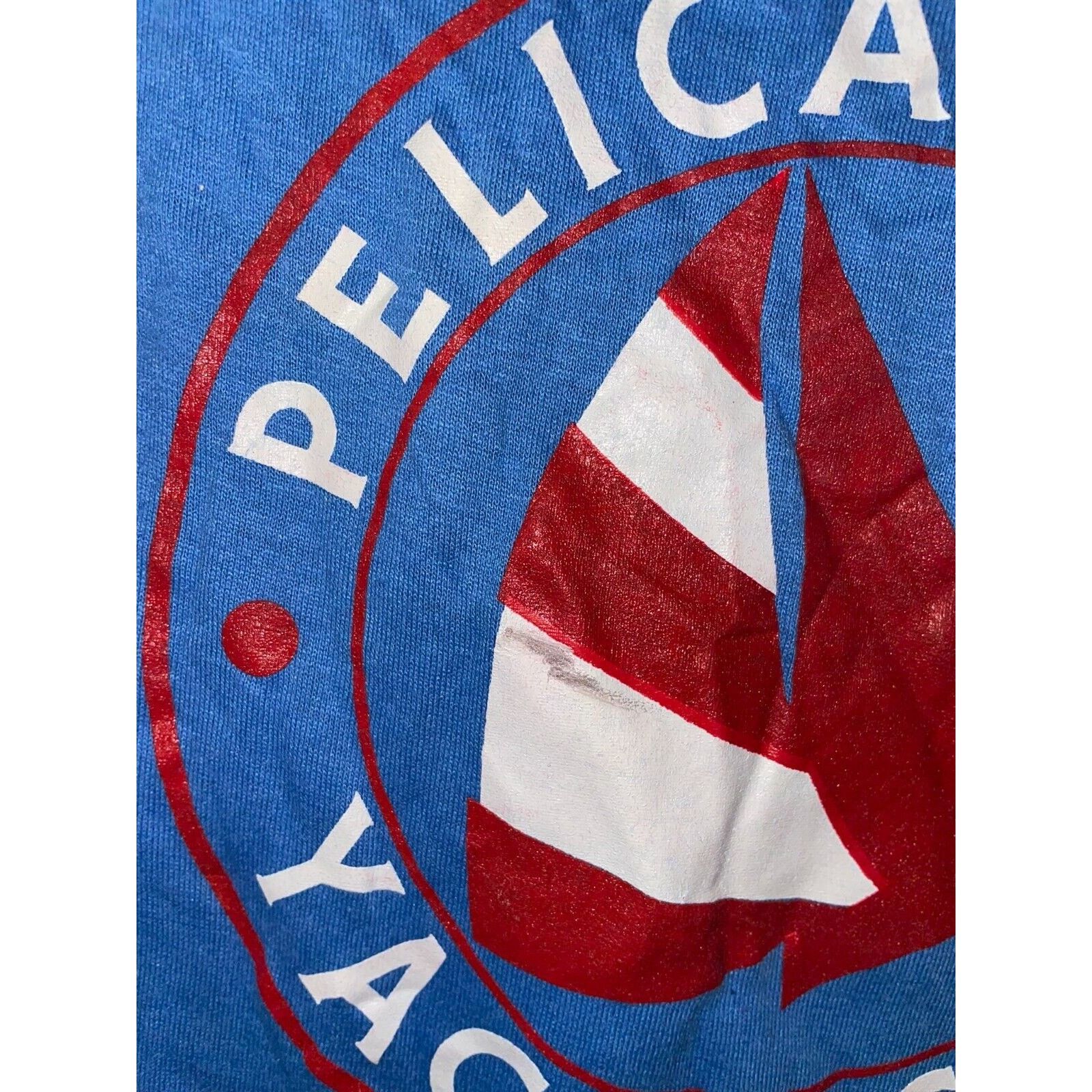 Jerzees Vintage Yacht Shirt Pelican Bay Yachting Club Boat Tee 80s S Size US S / EU 44-46 / 1 - 7 Thumbnail