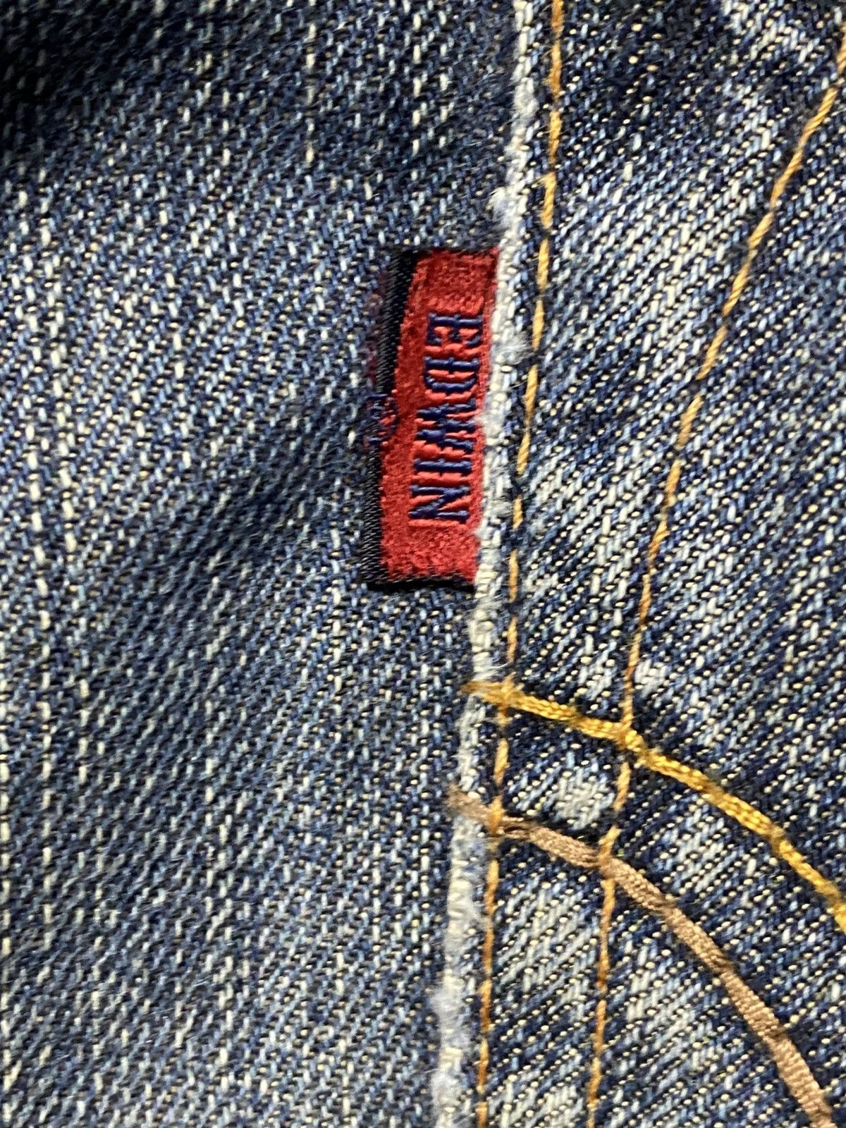 Japanese Brand Vintage Edwin 503 Premium Japan Distressed Loose Jeans Size US 32 / EU 48 - 13 Thumbnail