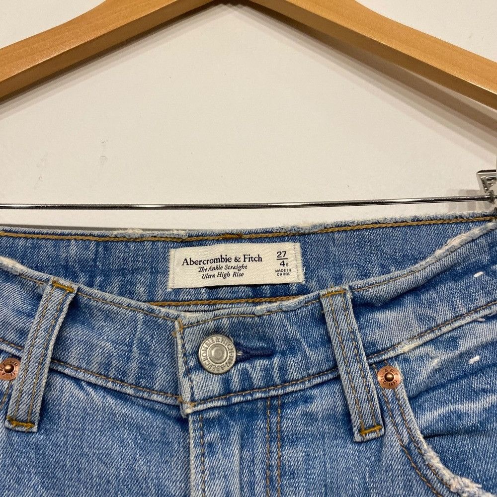 Abercrombie & Fitch Abercrombie The Ankle Straight Ultra High Rise Jeans Size 27 Size 27" / US 4 / IT 40 - 3 Thumbnail