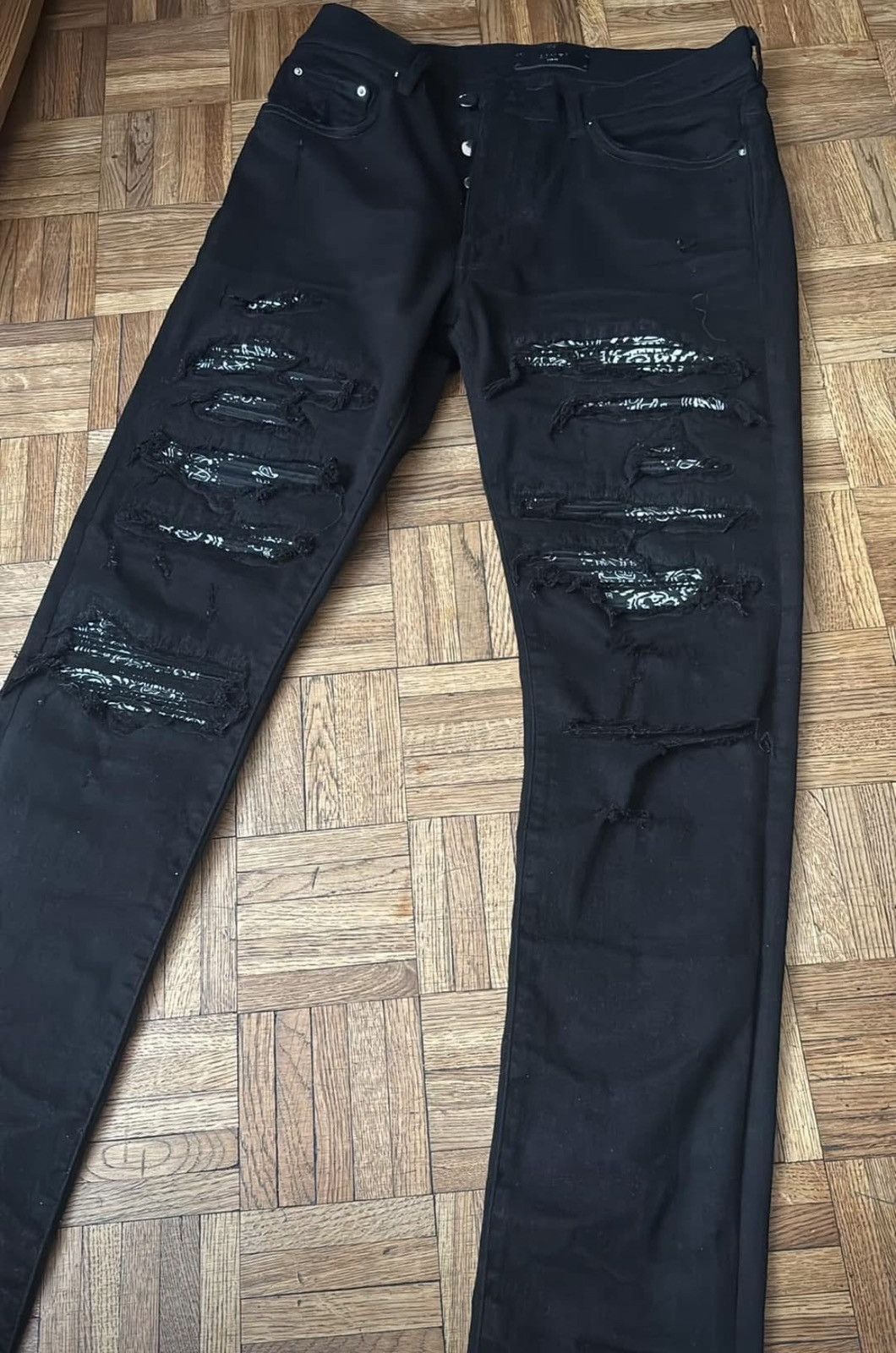 Amiri Bandana Thrasher Jeans | Grailed