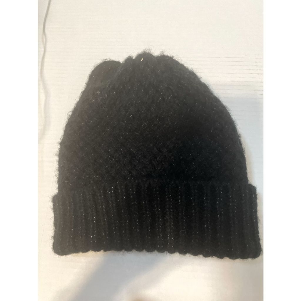 The Unbranded Brand Black Beanie Size ONE SIZE - 2 Thumbnail