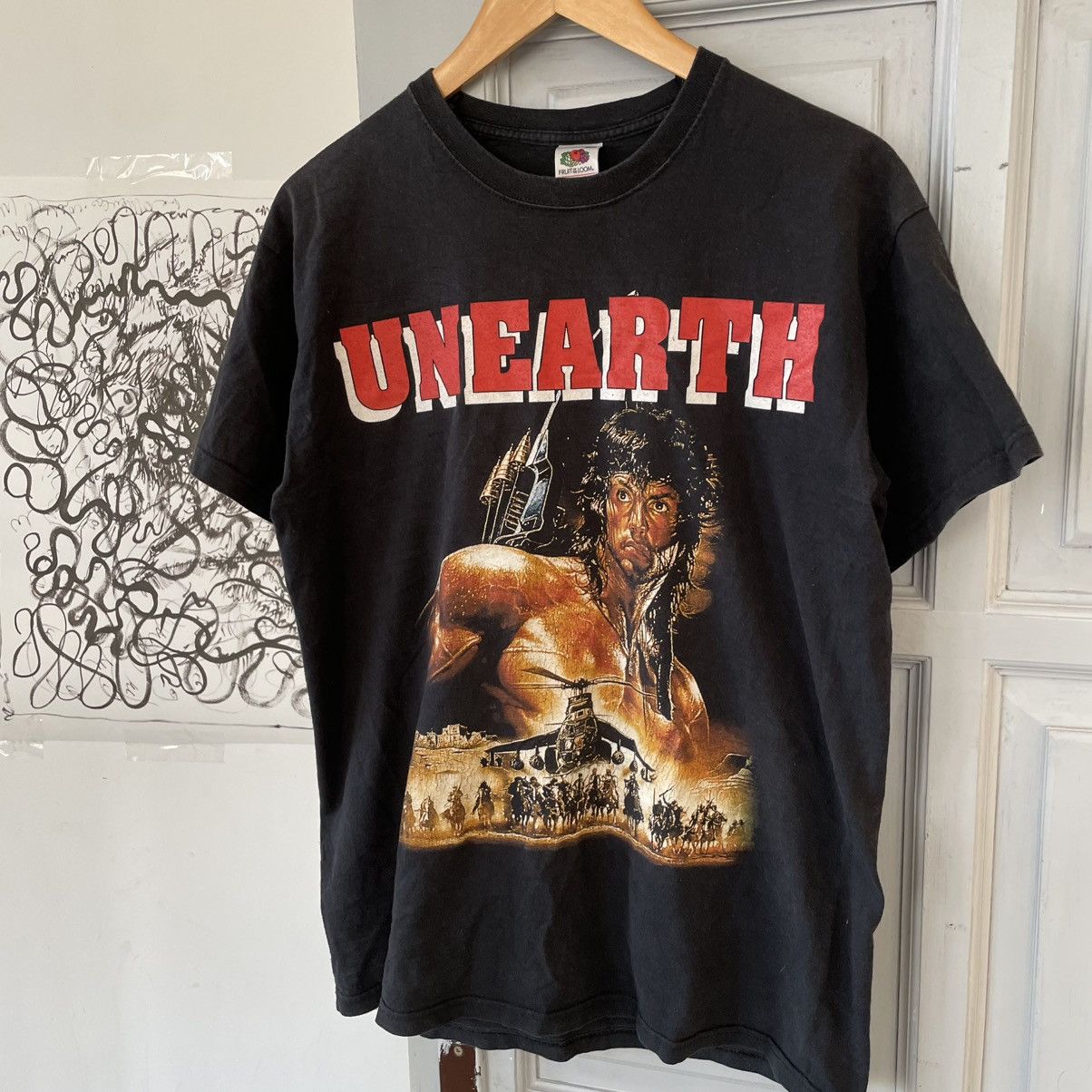 Vintage Vintage 90’s Rambo Unearth Sylvester Stallone Movie Tee Size US M / EU 48-50 / 2 - 2 Thumbnail
