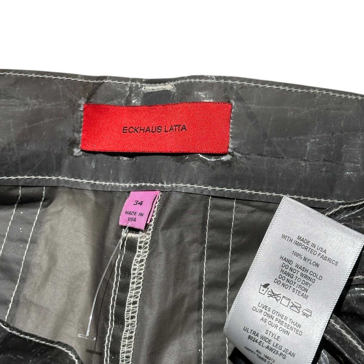 Eckhaus Latta Nylon crinkled ultra wide pant Size US 34 / EU 50 - 3 Thumbnail
