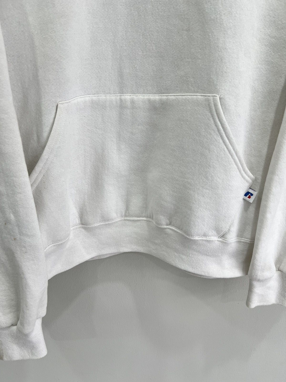 Vintage Vintage Russell Athletic Blank Hoodie Sweater white Size US M / EU 48-50 / 2 - 5 Thumbnail