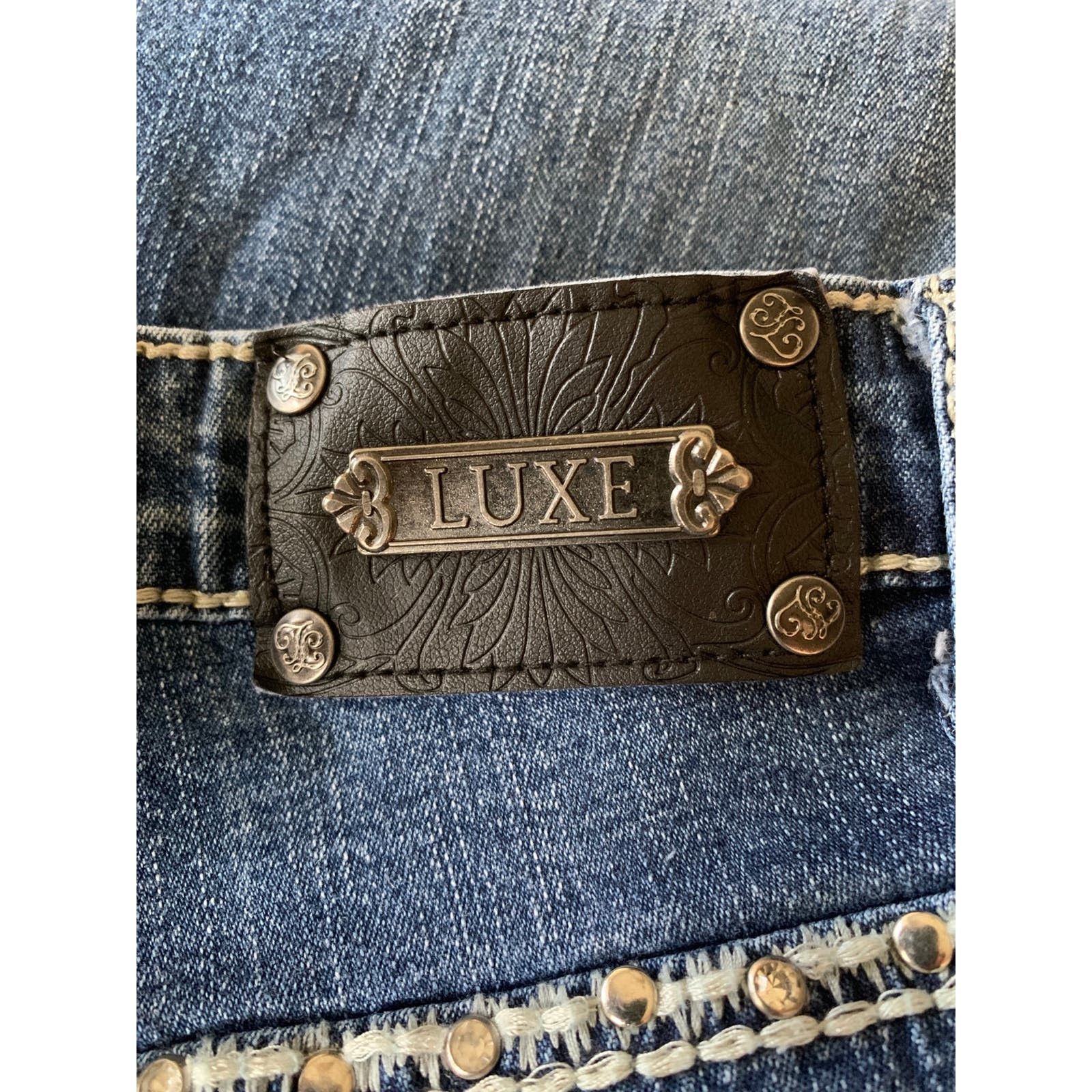 Luxe Luxe Nation Women 28/6 Jeans Midrise Thick Threading Size 28" / US 6 / IT 42 - 7 Thumbnail