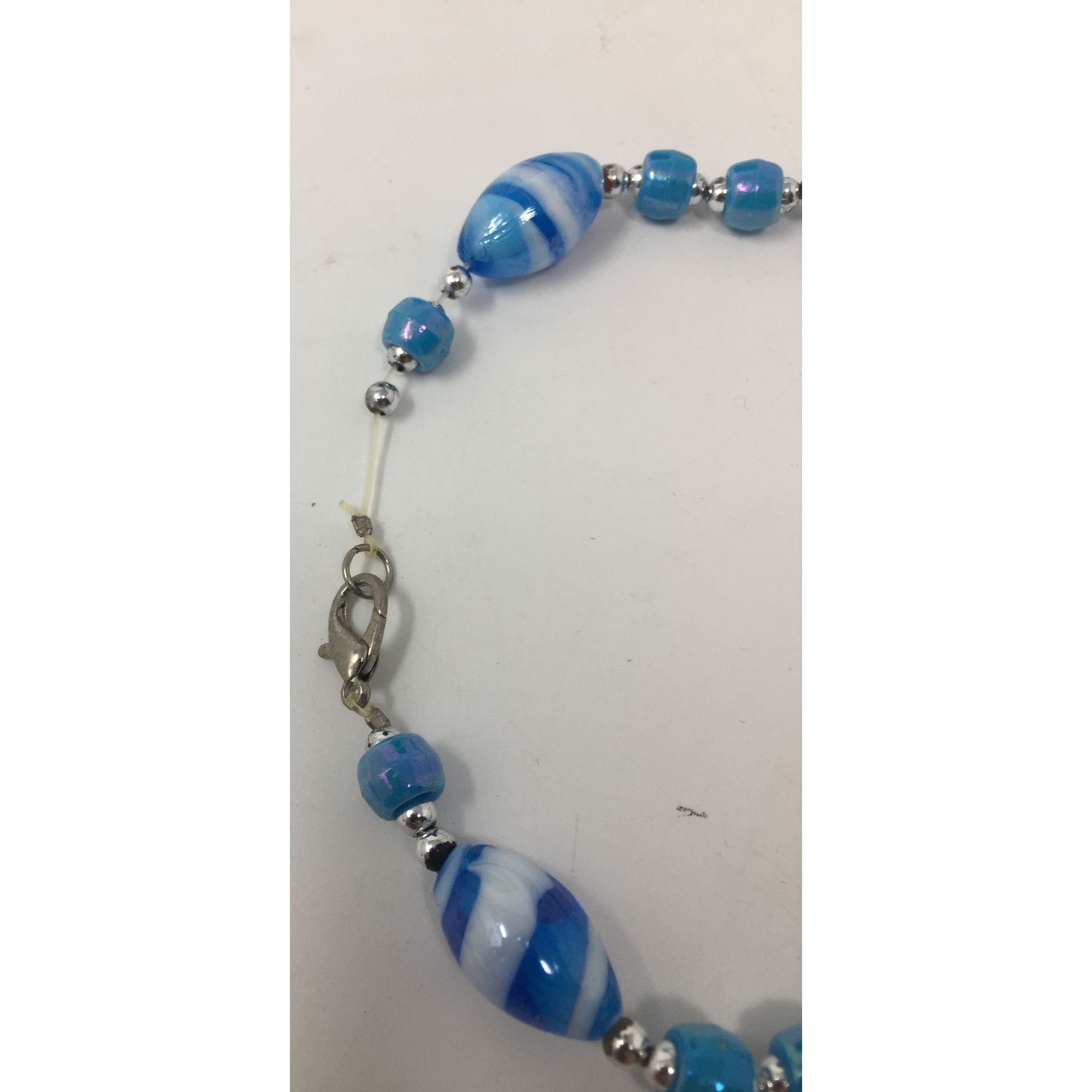Other Womens Blue Beaded Necklace with Matching Dangly Earrings Size ONE SIZE - 6 Thumbnail