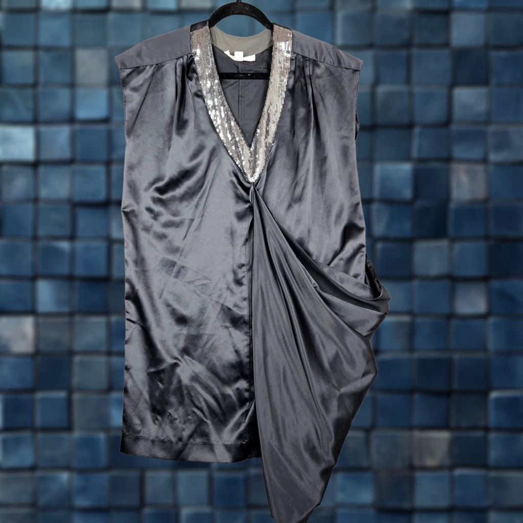 Nicole Miller Nicole Miller Black Women's Party Cocktail Sequined V-neck Mini Dress Size P Size S / US 4 / IT 40 - 1 Thumbnail