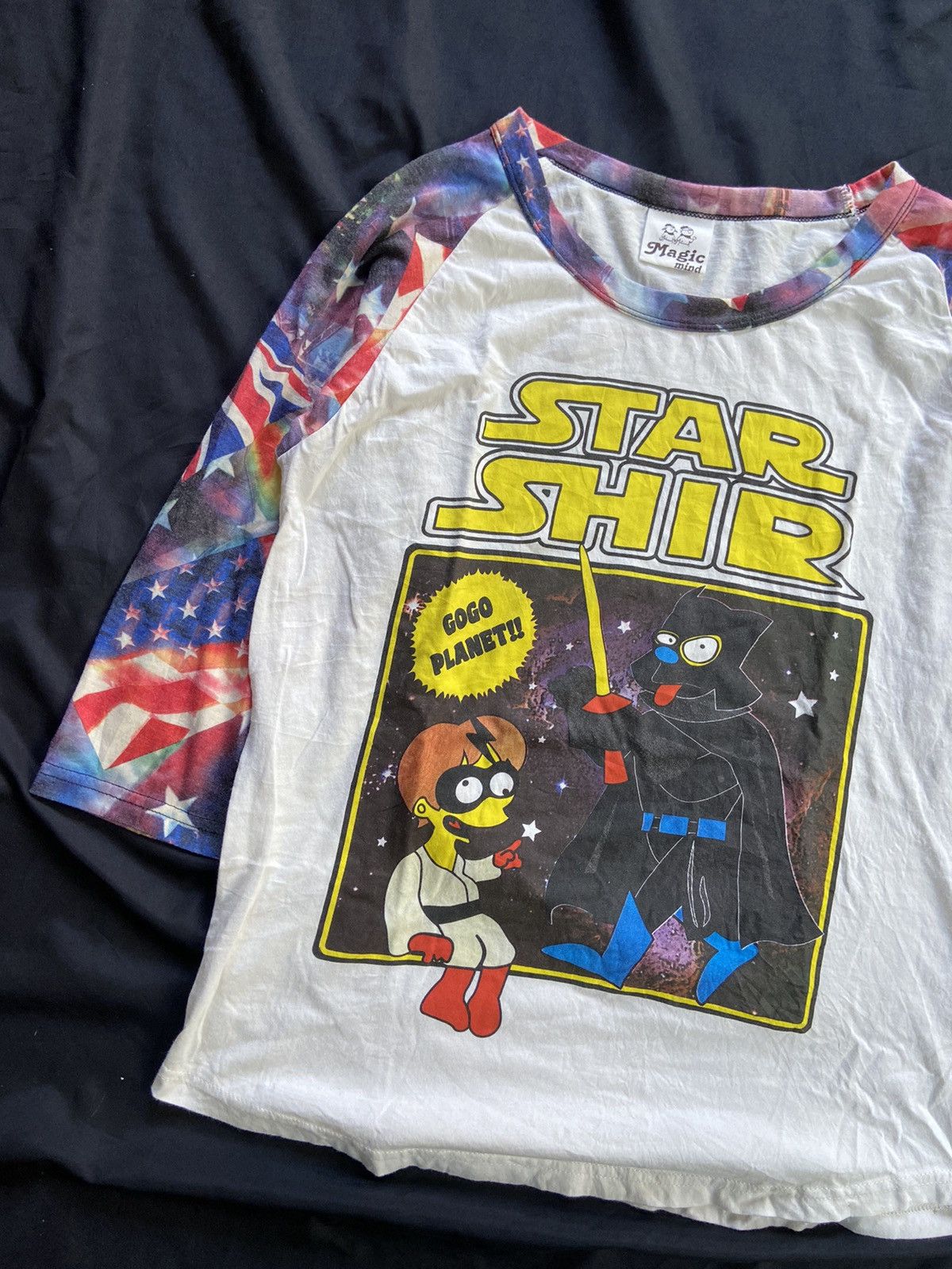 Japanese Brand STAR SHIR GO GO PLANET RAGLAN TEE Size US M / EU 48-50 / 2 - 3 Thumbnail