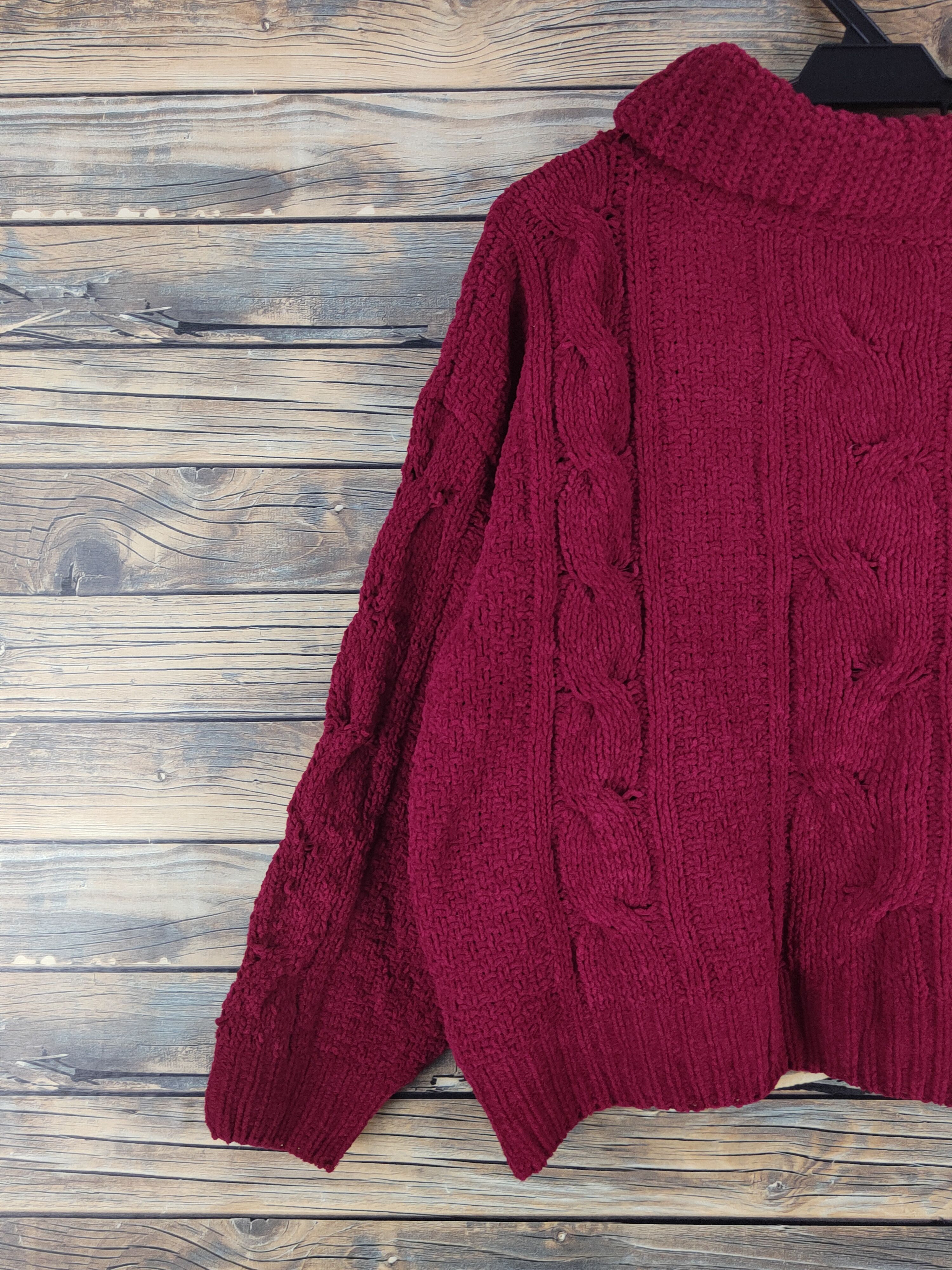 Aran Isles Knitwear Ingni Red cable Knitwear Crop Tops #W1240 Size M / US 6-8 / IT 42-44 - 8 Thumbnail