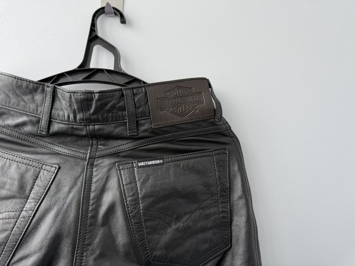 Leather Harley Davidson Vintage Leather Pants Size 28" / US 6 / IT 42 - 7 Thumbnail