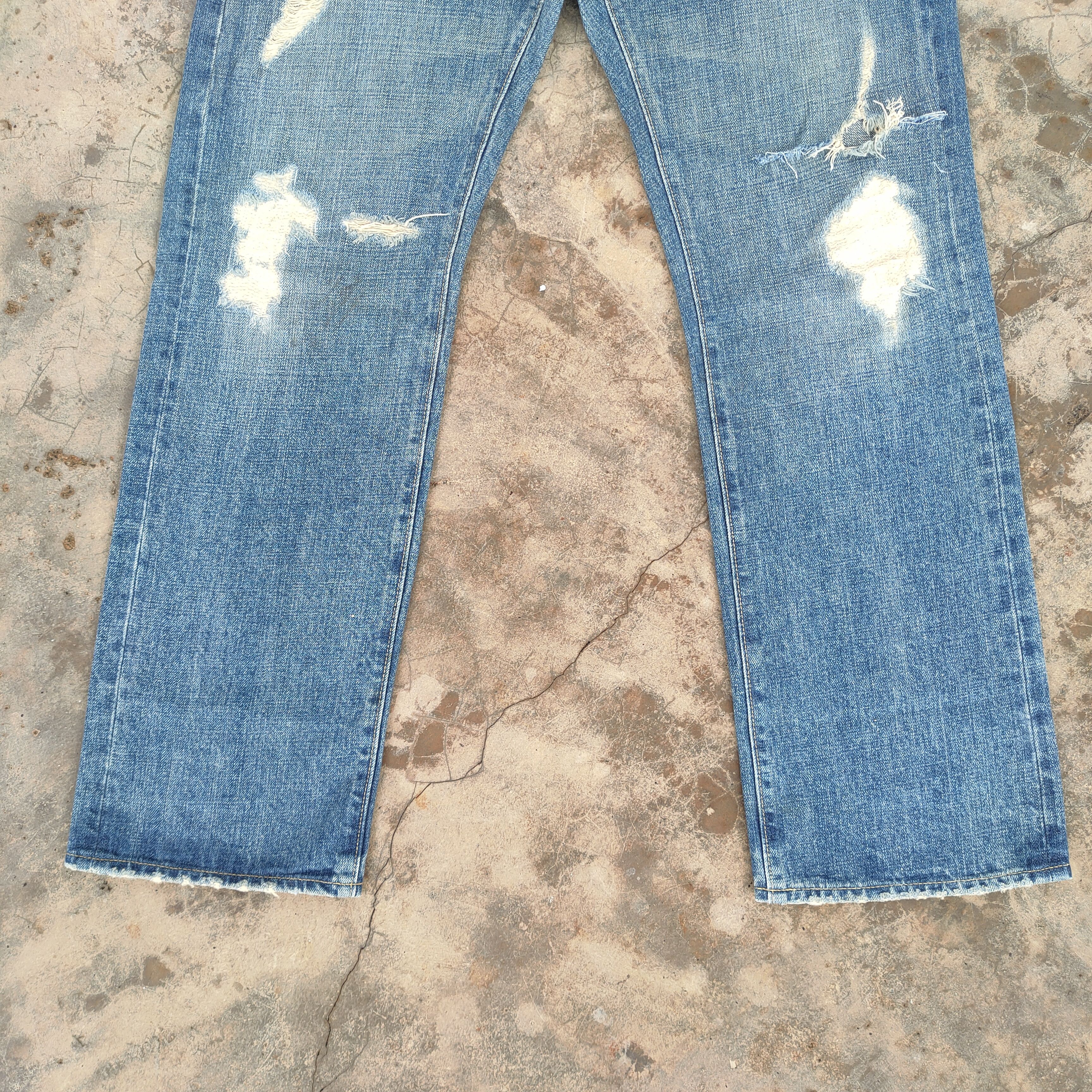Vision Streetwear Vintage japanese button fly faded jeans denim pants Size US 30 / EU 46 - 5 Thumbnail