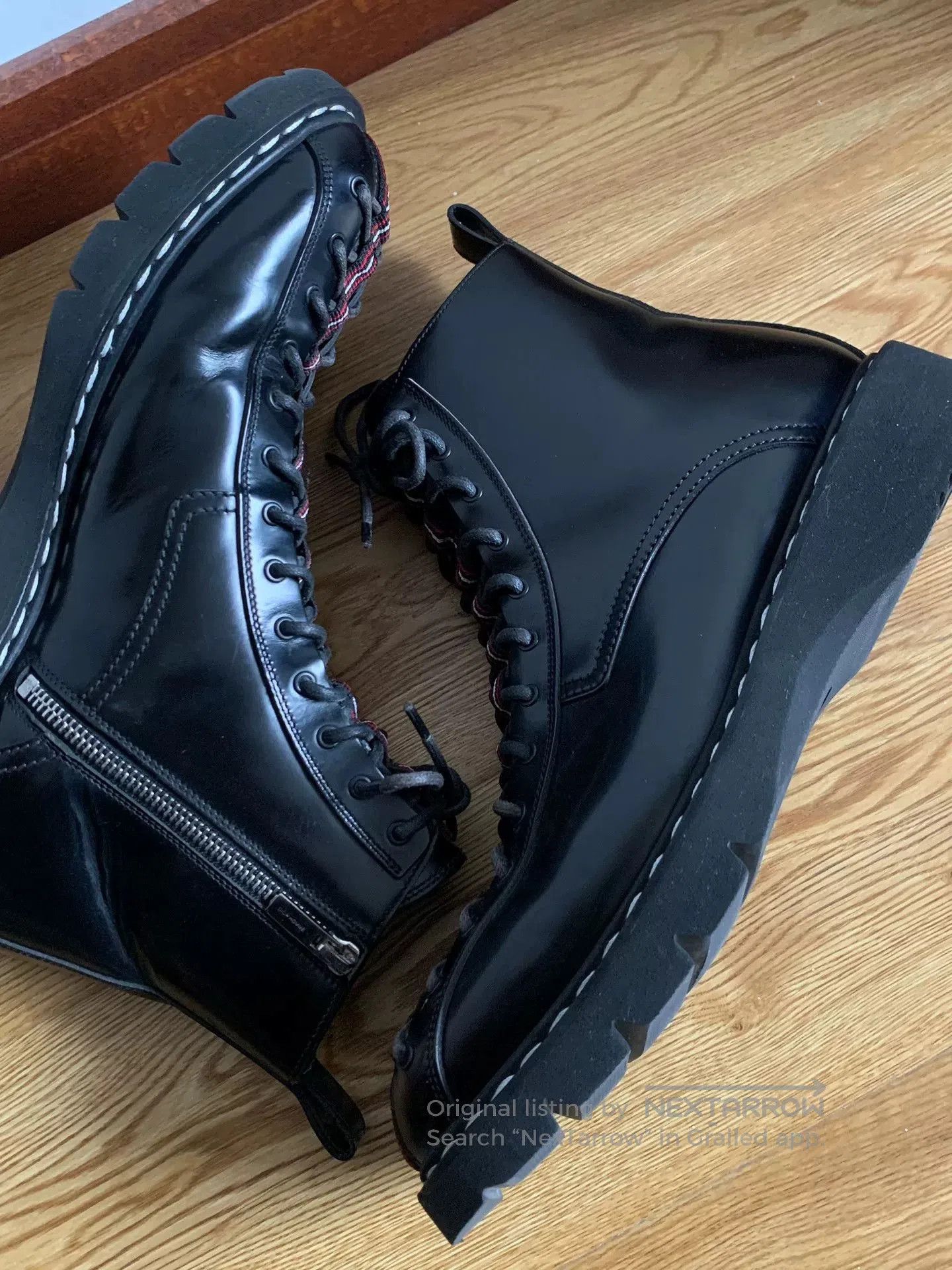 Dior Dior Homme KVA Striped Leather Boots. Size US 9 / EU 42 - 2 Thumbnail