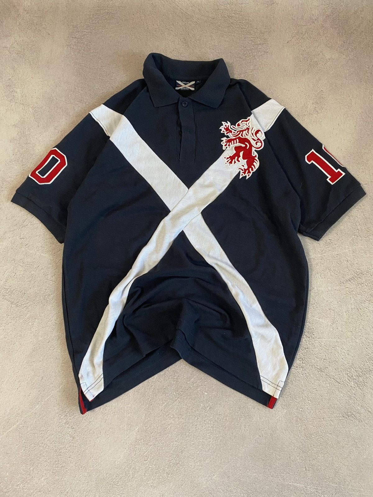 Vintage Polo Ralph Lauren Style Scotland rugby polo jersey Size US L / EU 52-54 / 3 - 1 Thumbnail