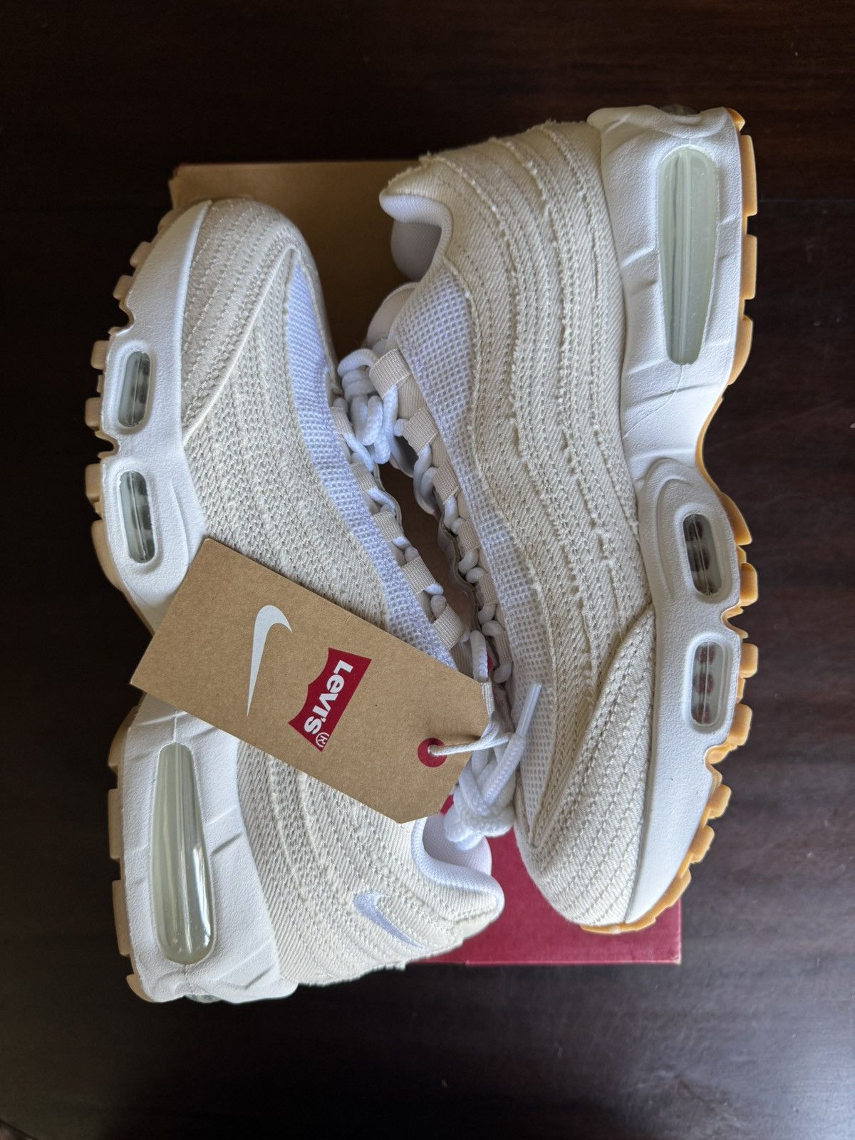 Levi's × Nike Levi's x Nike Air Max 95 OG Light Orewood Brown Denim Size US 8 / EU 41 - 4 Thumbnail