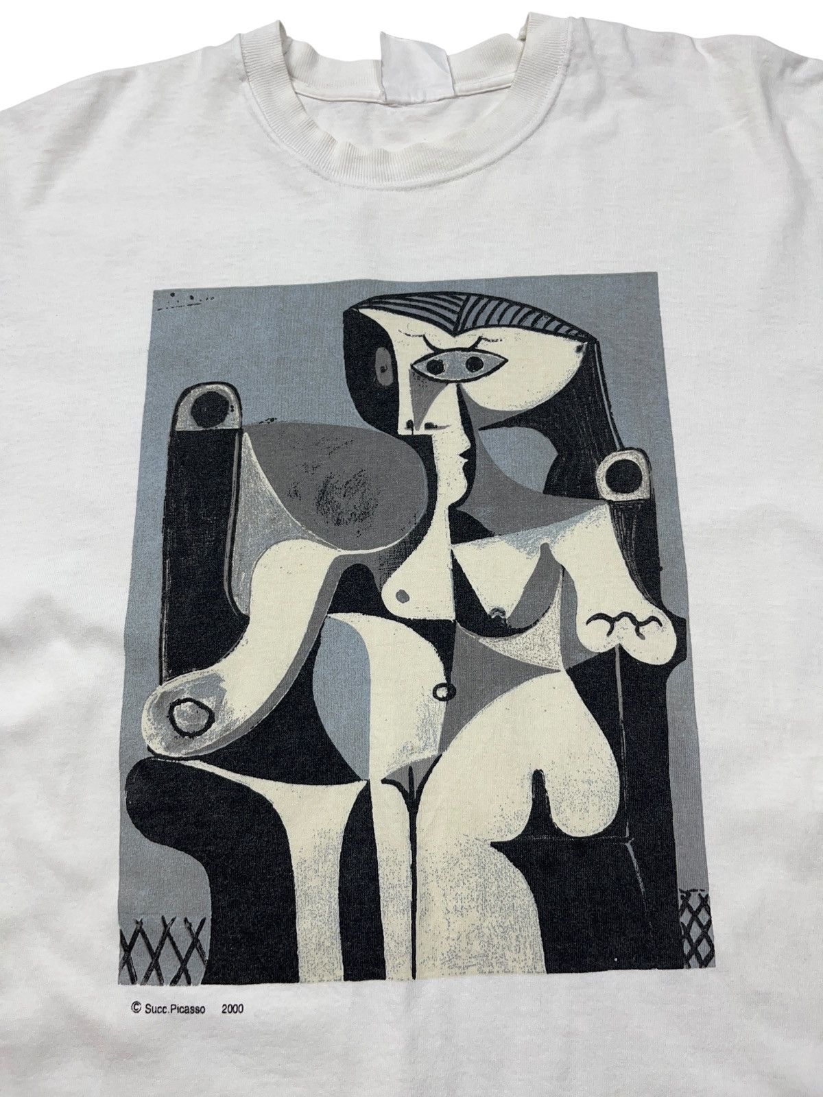 Vintage Vintage 2000 Pablo Picasso Femme Assise Official Art Shirt Size US XL / EU 56 / 4 - 2 Thumbnail