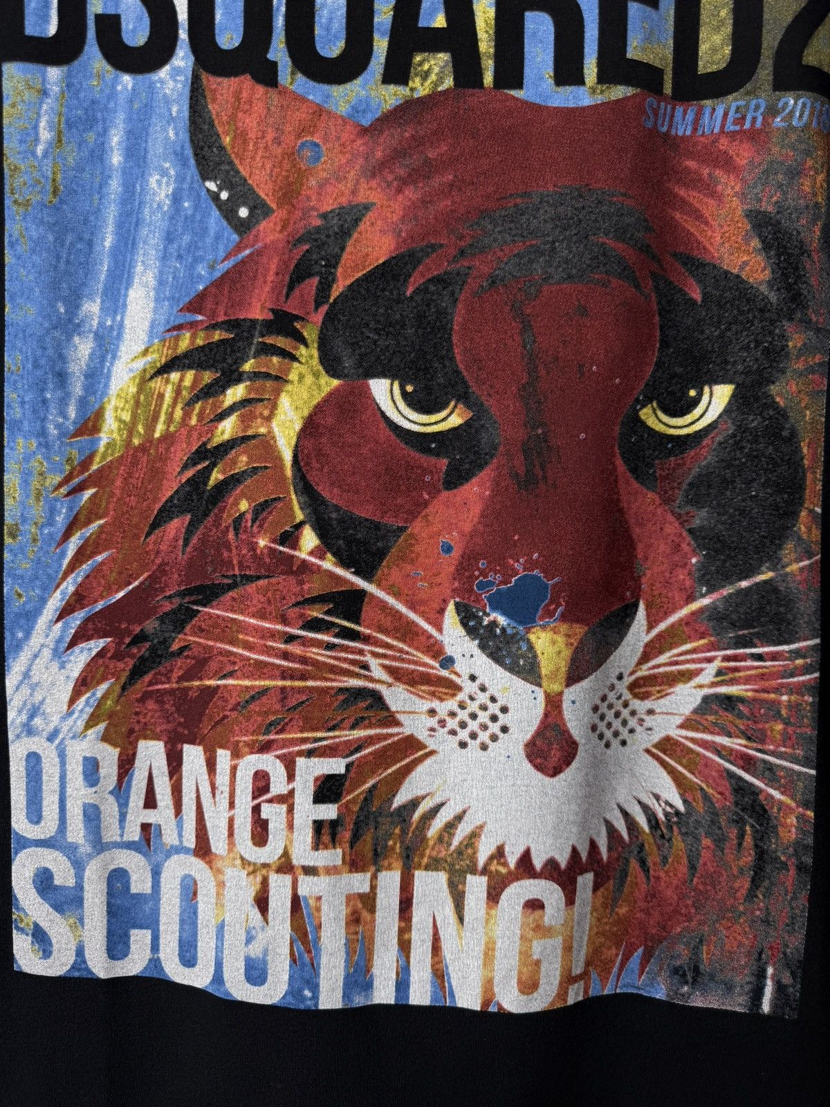 Dsquared2 Vintage Dsquared2 Orange Scouting T Shirt Luxury Size US XXL / EU 58 / 5 - 3 Thumbnail