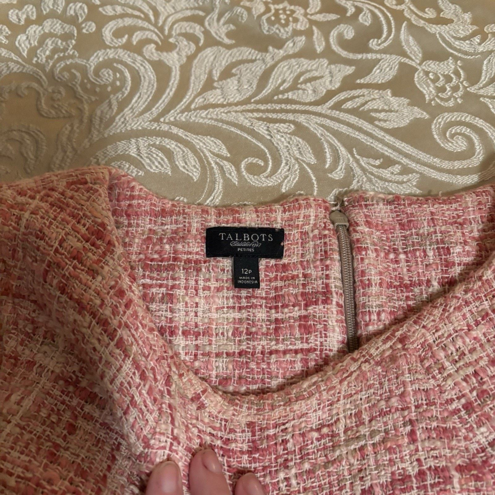 Other Talbots Pink Tweed Sleeveless Shift Dress - Size 12P Size XL / US 12-14 / IT 48-50 - 6 Thumbnail