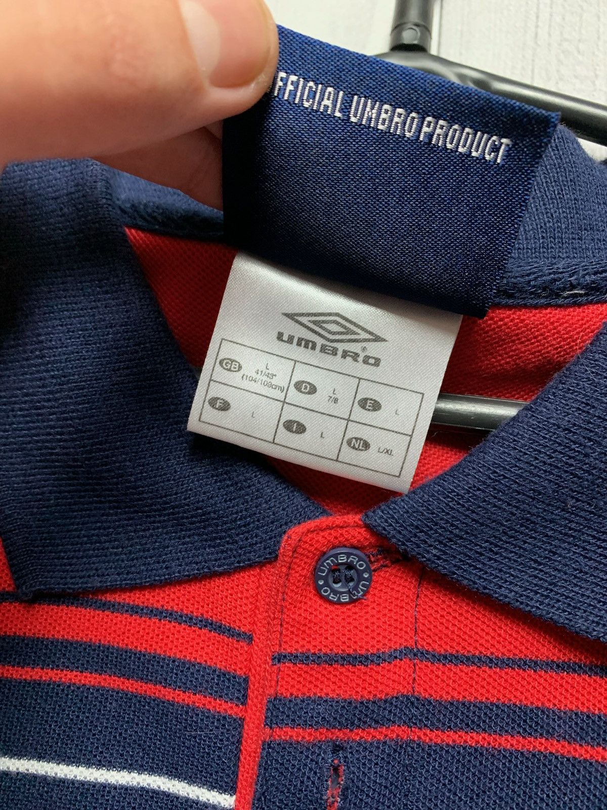Umbro × Vintage Vintage Umbro striped polo rare size L Pro Training Size US L / EU 52-54 / 3 - 4 Thumbnail