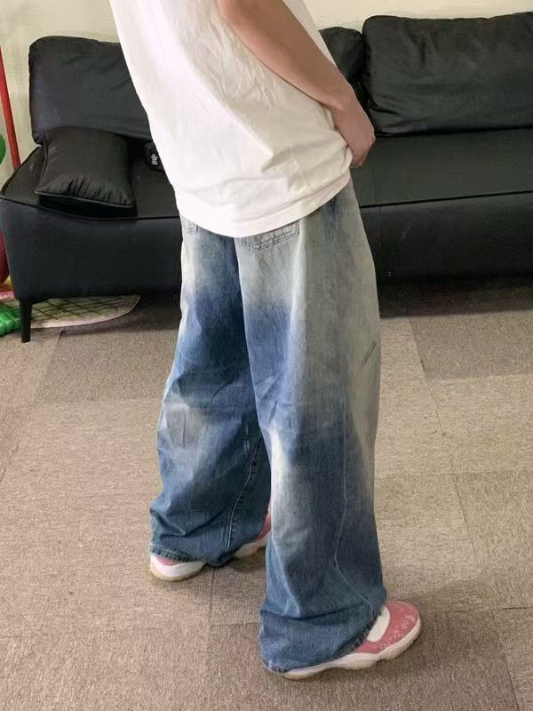 Japanese Brand × Jean Street trend retro washed oversize jeans Size US 32 / EU 48 - 5 Thumbnail