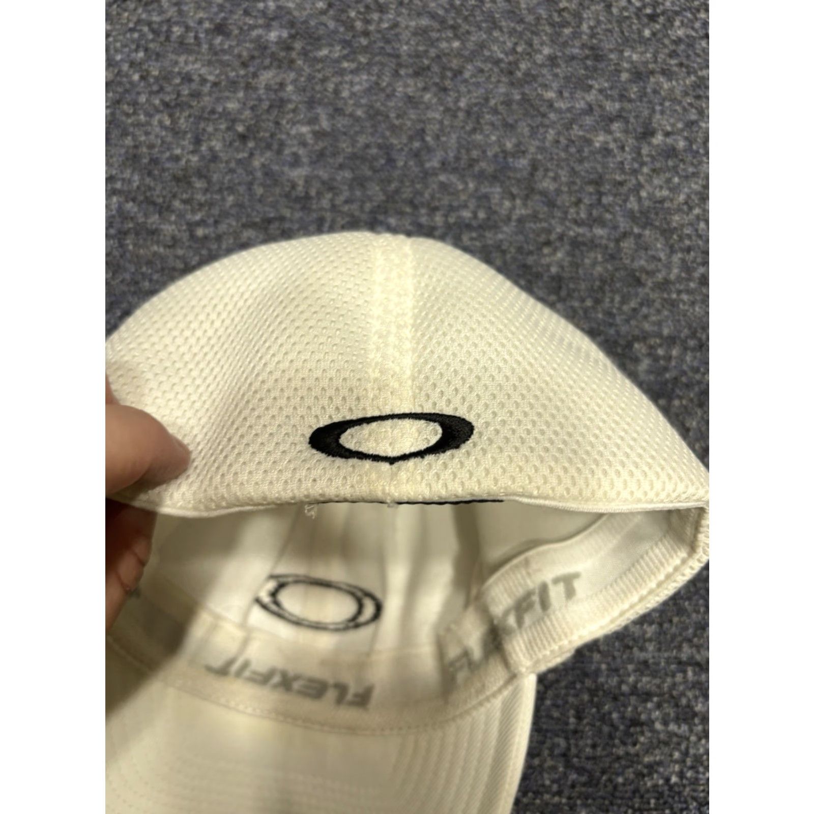 Oakley VINTAGE Oakley Hat Cap Mens Flexfit Logo Optics Software Y2K 90s Classic White Cotton Snapback L Mens Size ONE SIZE - 3 Thumbnail