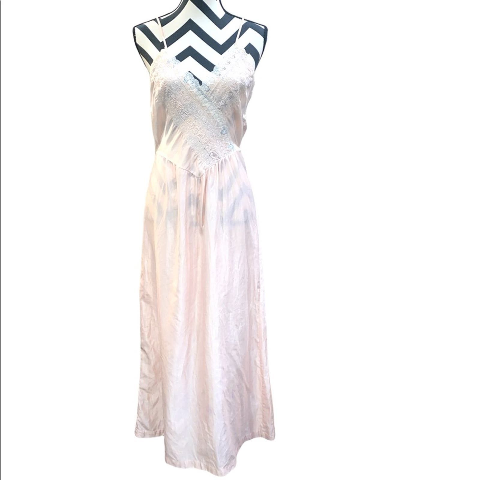 image of Vintage Miss Dior Blush V-Neckline Dress in Pink, Women's (Size Medium)