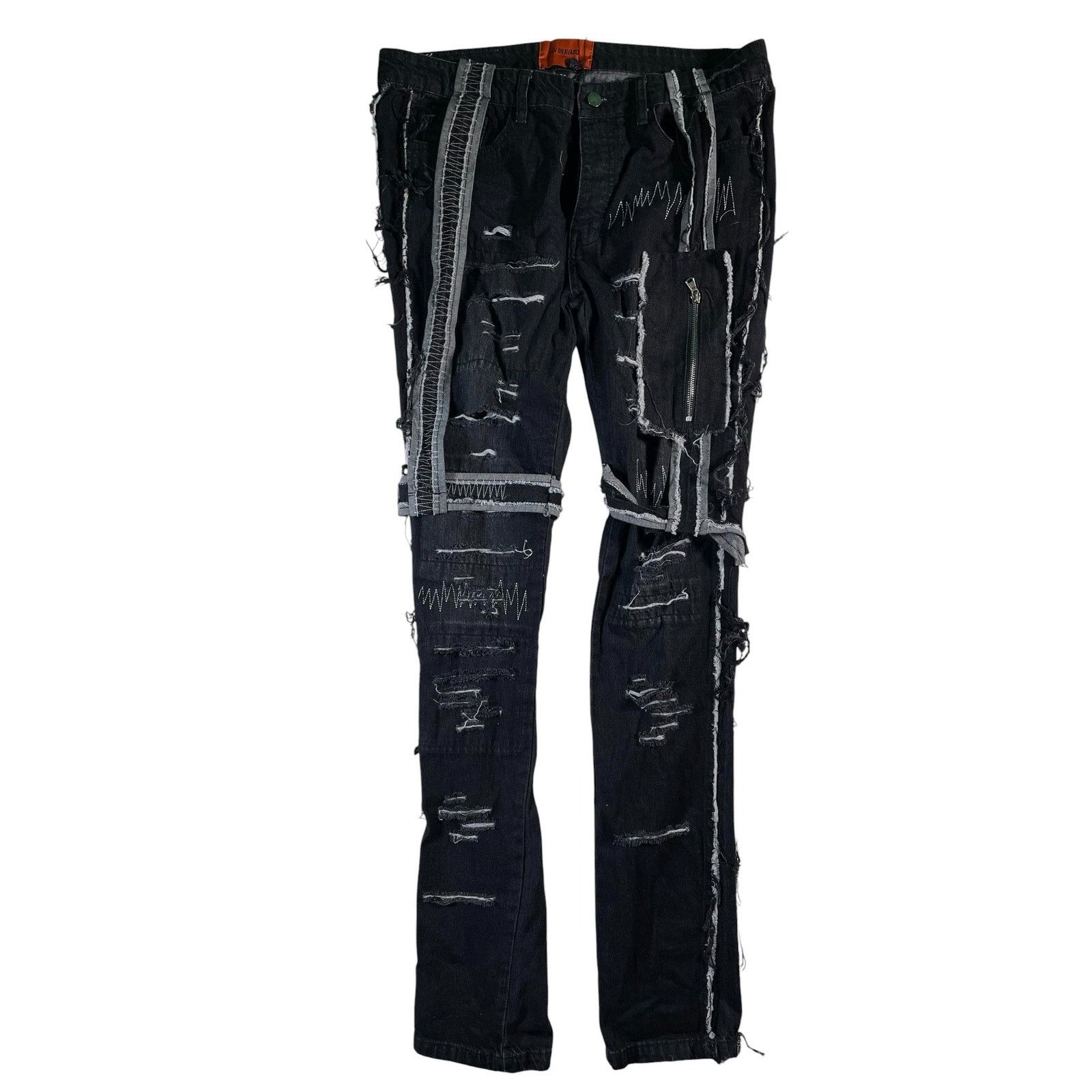 Who Decides War Who Decides War Black Wash Distressed Jeans Size US 34 / EU 50 - 1 Thumbnail