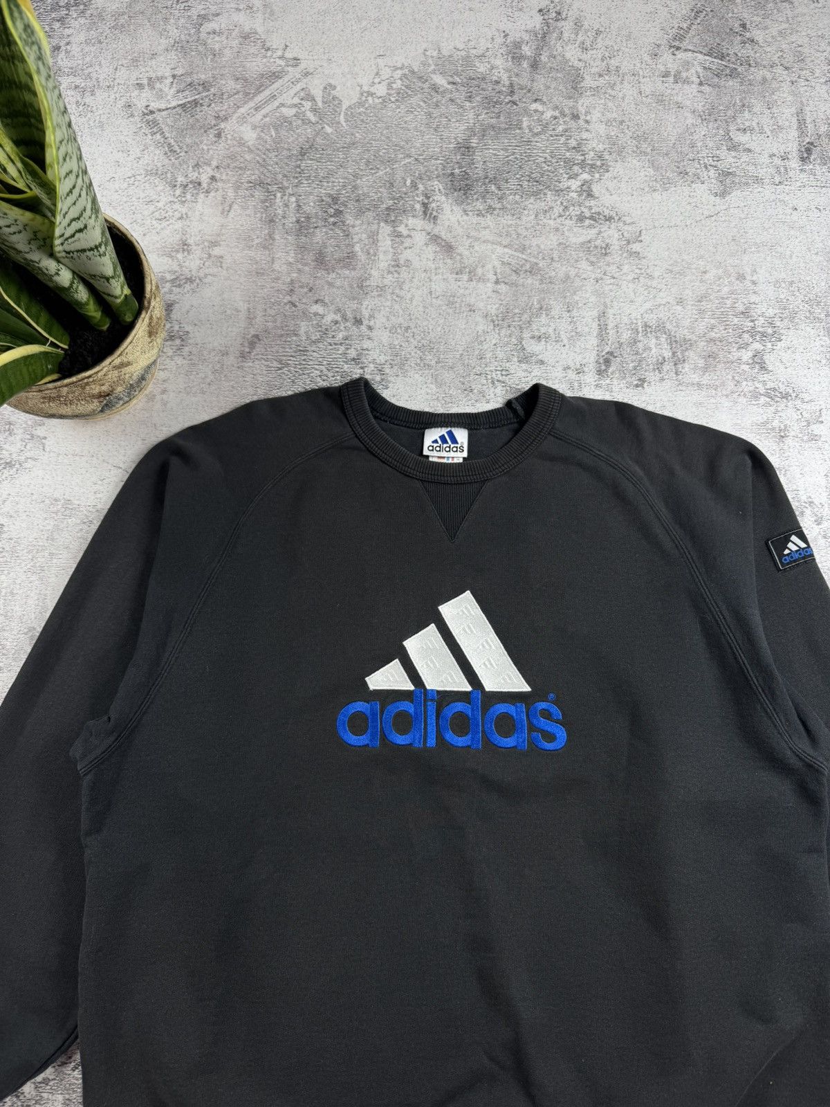 Adidas Adidas Vintage Men’s Cotton Large Crew Neck 90s Embroidered Sweatshirt Pullover Size US L / EU 52-54 / 3 - 5 Thumbnail